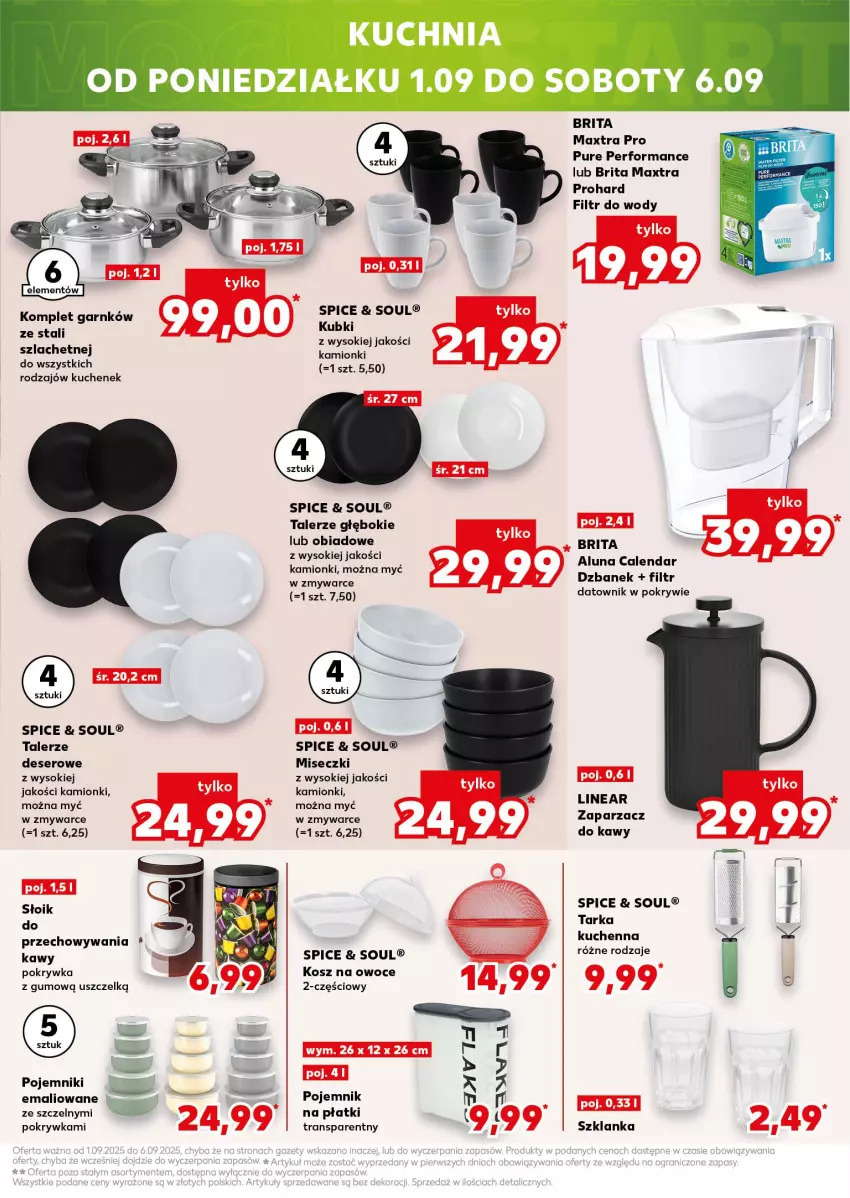 Gazetka promocyjna Kaufland - Kaufland - ważna 28.08 do 03.09.2025 - strona 13 - produkty: Brit, Brita, Brita Maxtra, Deser, Dzbanek, Kosz, Owoce, Pojemnik, Pur, Ser, Sok, Szklanka, Talerz, Tarka, Tran, Zaparzacz, Zaparzacz do kawy
