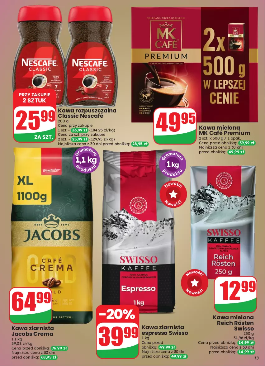 Gazetka promocyjna Dino - Gazetka 43 / 2026 - ważna 21.10 do 27.10.2026 - strona 13 - produkty: Jacobs, Kawa, Kawa mielona, Kawa rozpuszczalna, Kawa ziarnista, Nescafé