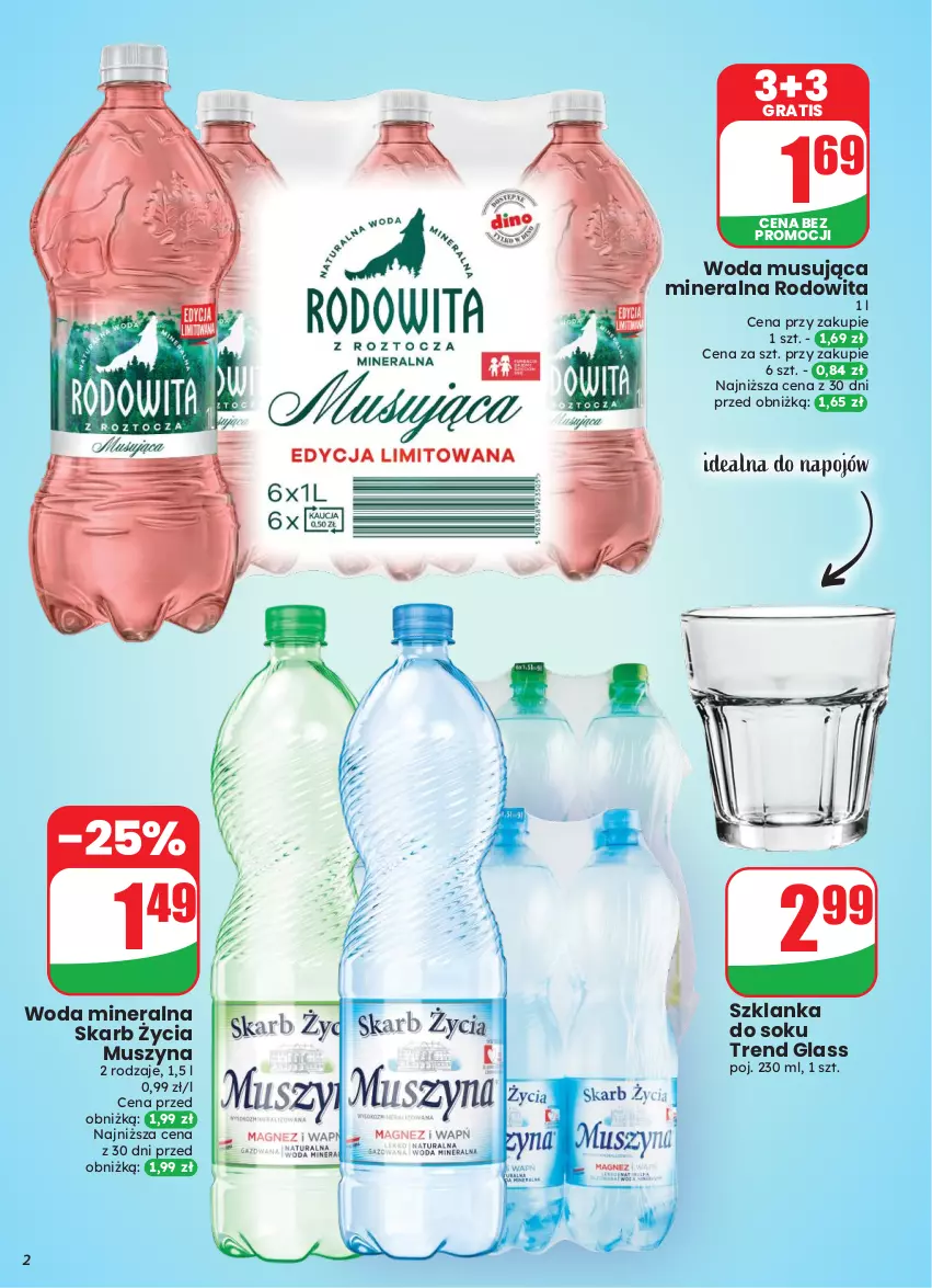 Gazetka promocyjna Dino - Gazetka 43 / 2026 - ważna 21.10 do 27.10.2026 - strona 2 - produkty: Gra, Mus, Sok, Szklanka, Szyna, Woda, Woda mineralna