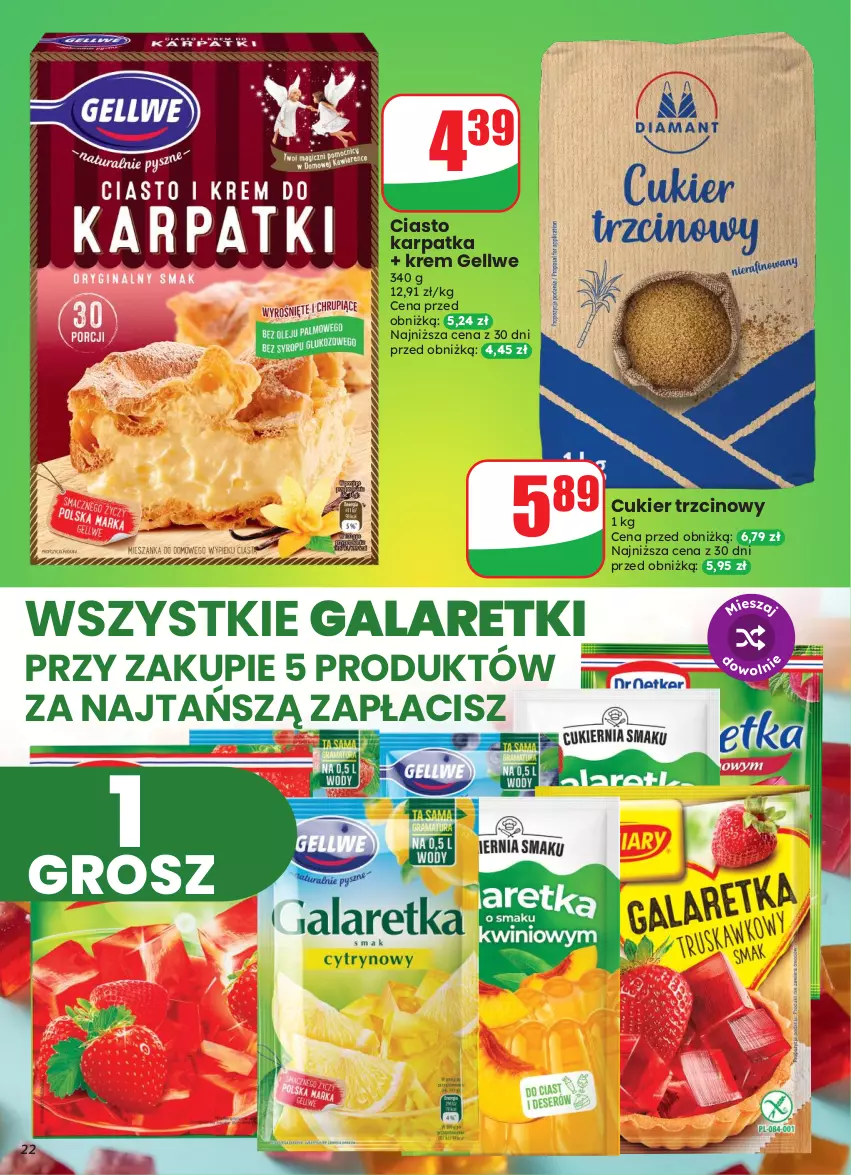 Gazetka promocyjna Dino - Gazetka 43 / 2026 - ważna 21.10 do 27.10.2026 - strona 22 - produkty: Cukier, Cukier trzcinowy, Gala, Galaretki, Karp