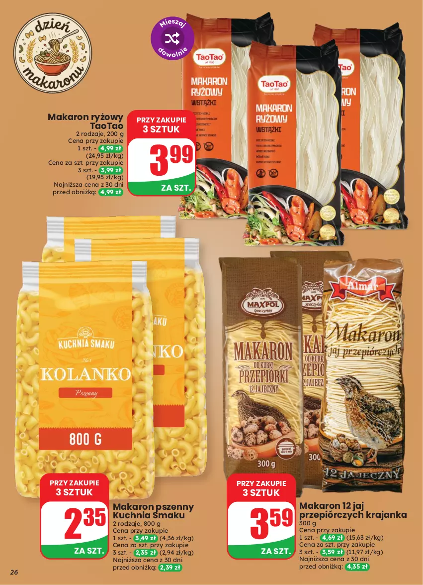 Gazetka promocyjna Dino - Gazetka 43 / 2026 - ważna 21.10 do 27.10.2026 - strona 26 - produkty: Kuchnia, Makaron, Makaron ryżowy, Ryż, TaoTao