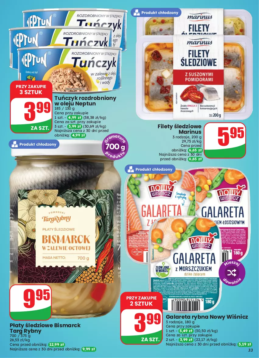 Gazetka promocyjna Dino - Gazetka 43 / 2026 - ważna 21.10 do 27.10.2026 - strona 33 - produkty: Gala, Olej, Płaty śledziowe, Tuńczyk