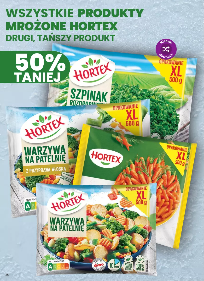 Gazetka promocyjna Dino - Gazetka 43 / 2026 - ważna 21.10 do 27.10.2026 - strona 36 - produkty: Hortex, Produkty mrożone