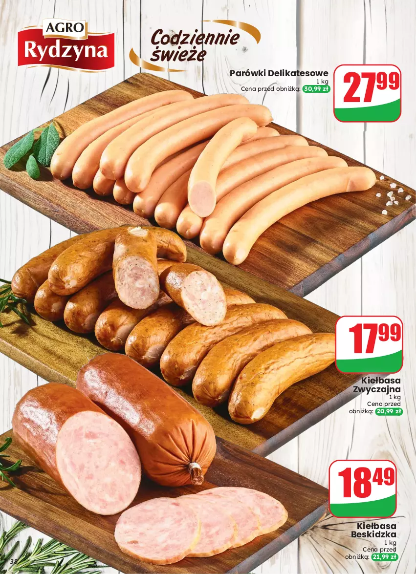 Gazetka promocyjna Dino - Gazetka 43 / 2026 - ważna 21.10 do 27.10.2026 - strona 38 - produkty: Kiełbasa, Parówki