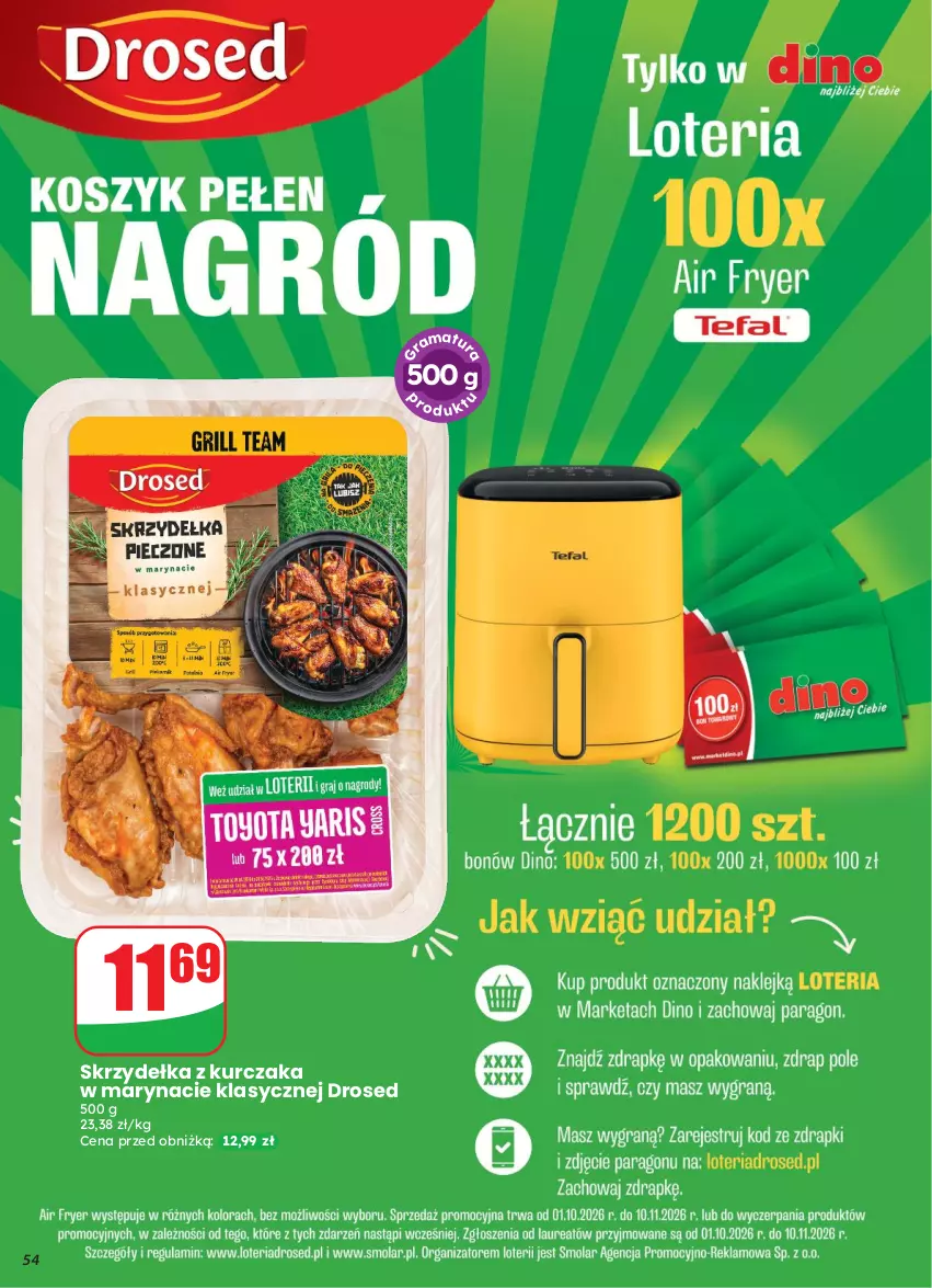 Gazetka promocyjna Dino - Gazetka 43 / 2026 - ważna 21.10 do 27.10.2026 - strona 54 - produkty: Kurczak, Skrzydełka z kurczaka