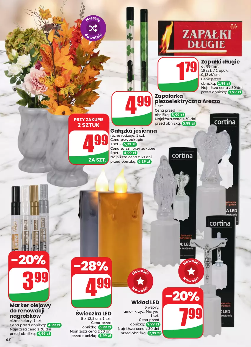 Gazetka promocyjna Dino - Gazetka 43 / 2026 - ważna 21.10 do 27.10.2026 - strona 68 - produkty: Marker, Olej, Zapalarka, Znicz