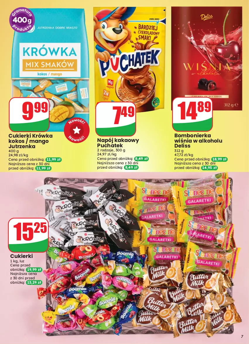 Gazetka promocyjna Dino - Gazetka 43 / 2026 - ważna 21.10 do 27.10.2026 - strona 7 - produkty: Cukier, Cukierki, Deliss, Jutrzenka, Kakao, Kokos, Mango, Napój