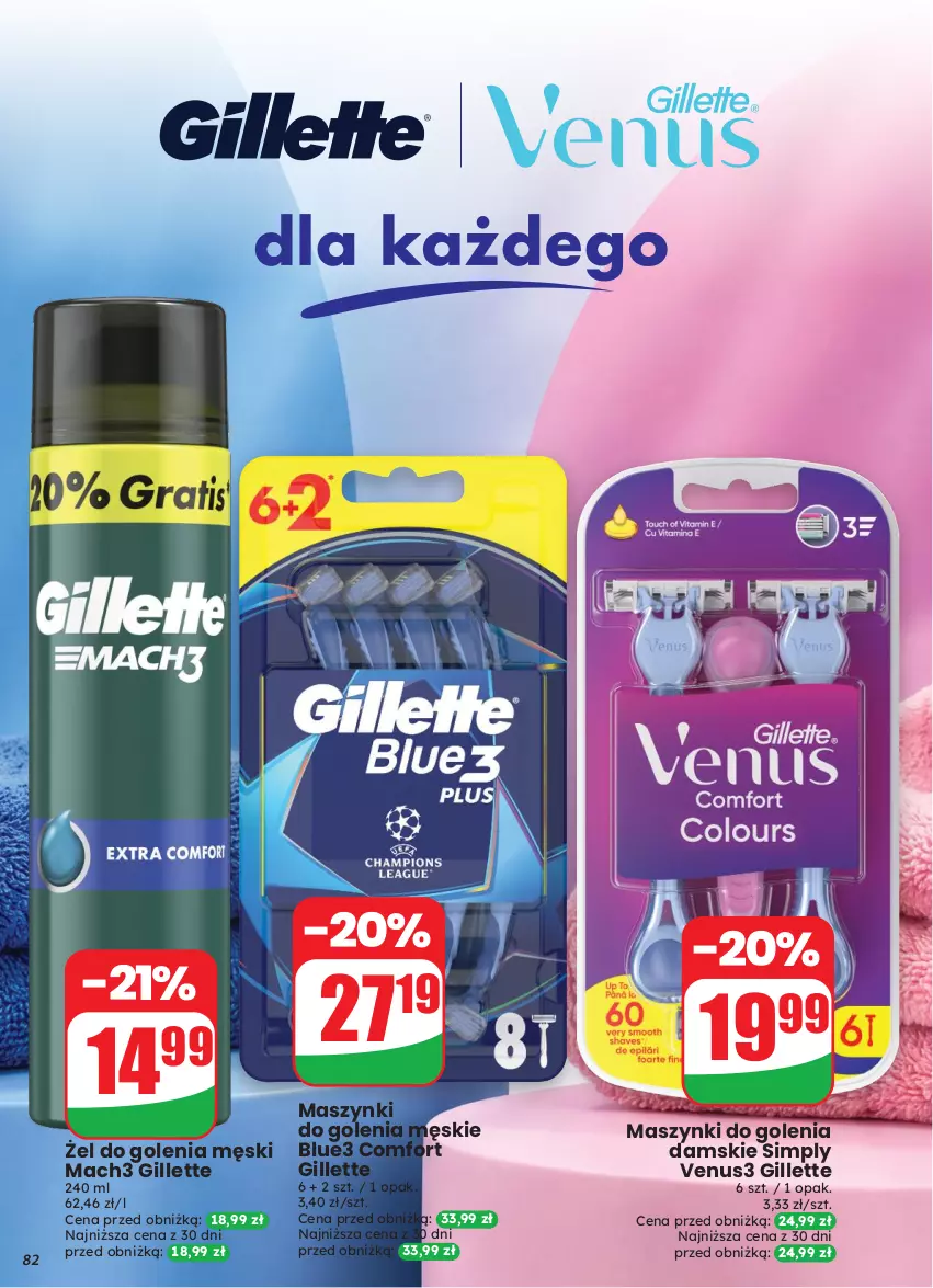 Gazetka promocyjna Dino - Gazetka 43 / 2026 - ważna 21.10 do 27.10.2026 - strona 82 - produkty: Gillette, Mach3, Venus