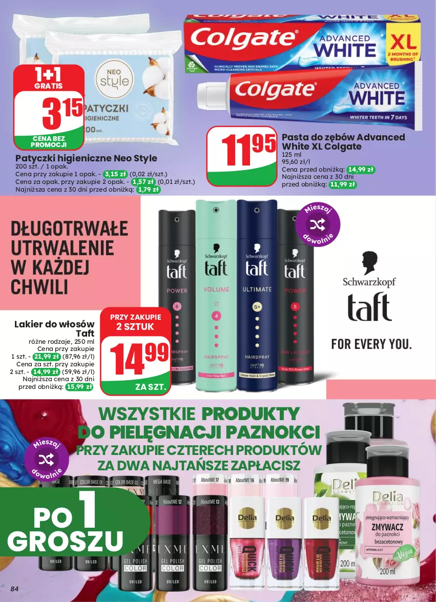 Gazetka promocyjna Dino - Gazetka 43 / 2026 - ważna 21.10 do 27.10.2026 - strona 84 - produkty: Colgate, Gra, Lakier, Lakier do włosów, LG, Pasta do zębów, Taft