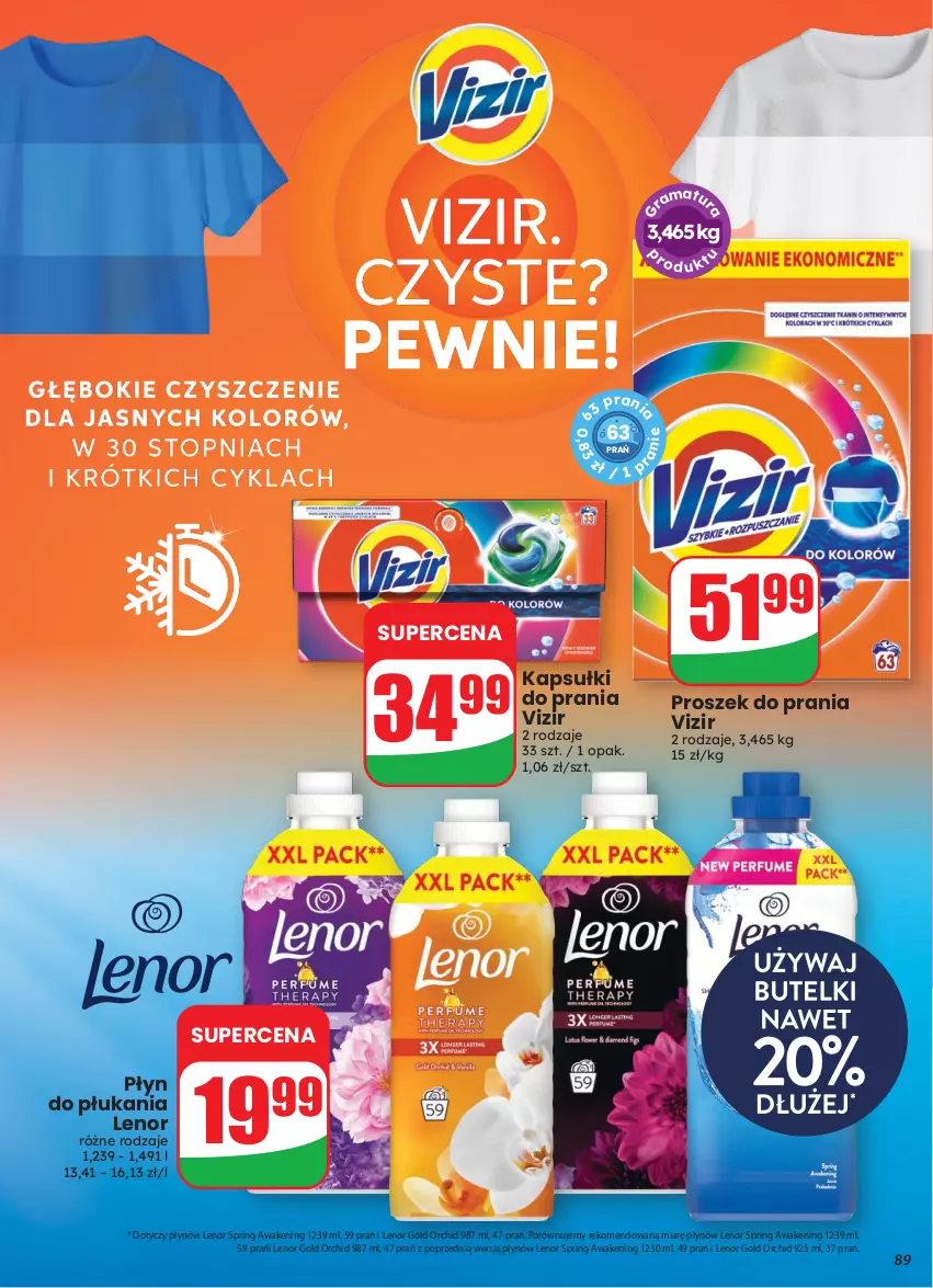 Gazetka promocyjna Dino - Gazetka 43 / 2026 - ważna 21.10 do 27.10.2026 - strona 89 - produkty: Kapsułki do prania, Lenor, Płyn do płukania, Proszek do prania, Vizir