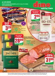 Gazetka promocyjna Dino - Gazetka 43 / 2026 - Gazetka - ważna od 27.10 do 27.10.2026 - strona 1 - produkty: Polędwica, Gra, Jogurt, Kawa mielona, Kawa, Jacobs Krönung, Fanta, Jacobs, Olej, Wkład olejowy, Fa