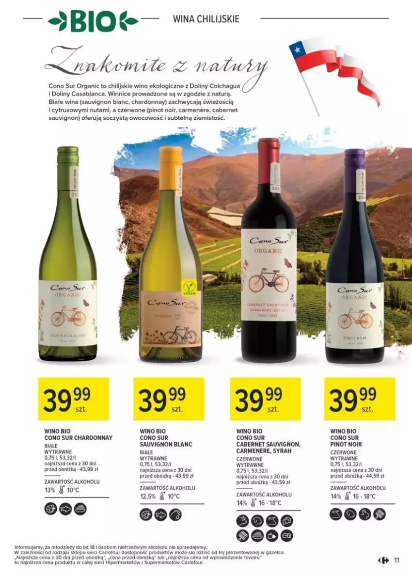 Gazetka promocyjna Carrefour - ważna 03.03 do 22.03.2025 - strona 3 - produkty: Cabernet Sauvignon, Chardonnay, Sauvignon Blanc, Wino