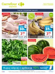 Gazetka promocyjna Carrefour - Gazetka Express - Gazetka - ważna od 24.05 do 24.05.2021 - strona 1 - produkty: Kurczak, Banany, Ser, Sałata masłowa, Sałat, Arbuz, Masło