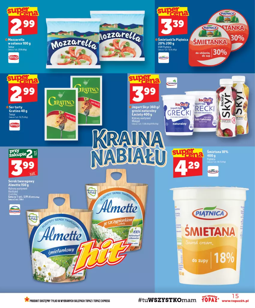 Gazetka promocyjna Topaz - Gazetka - ważna 01.10 do 07.10.2026 - strona 15 - produkty: Jogurt, Top