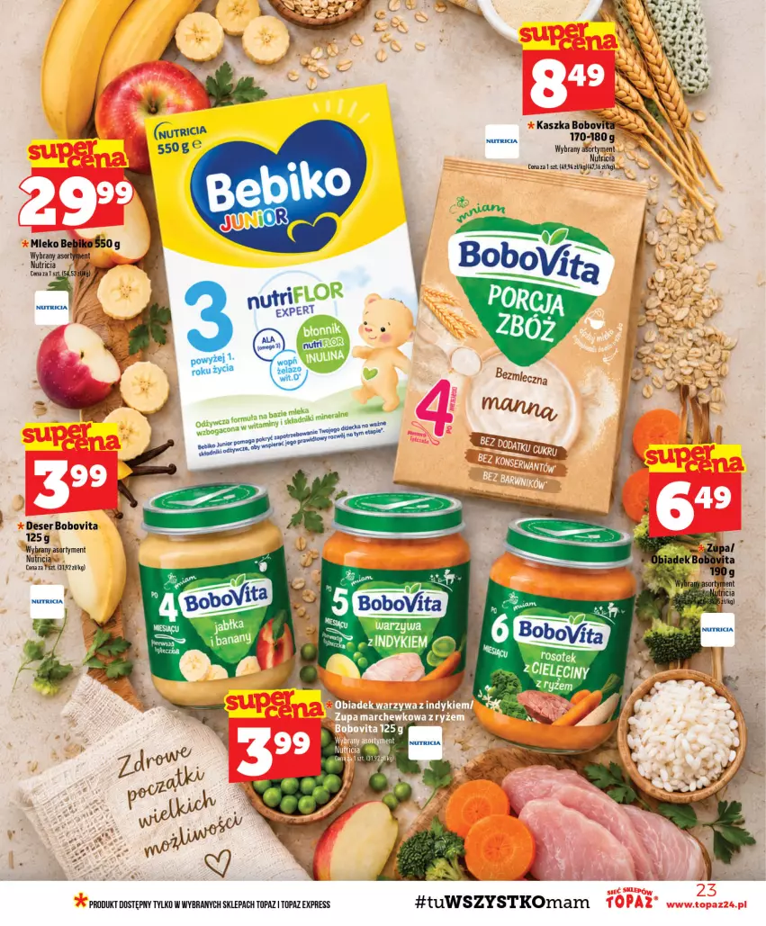 Gazetka promocyjna Topaz - Gazetka - ważna 01.10 do 07.10.2026 - strona 23 - produkty: BoboVita, Deser, Mleko, Ser, Stanik, Top