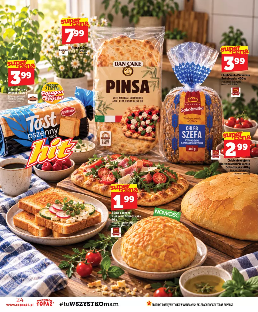 Gazetka promocyjna Topaz - Gazetka - ważna 01.10 do 07.10.2026 - strona 24 - produkty: Bułka, Chleb, Top