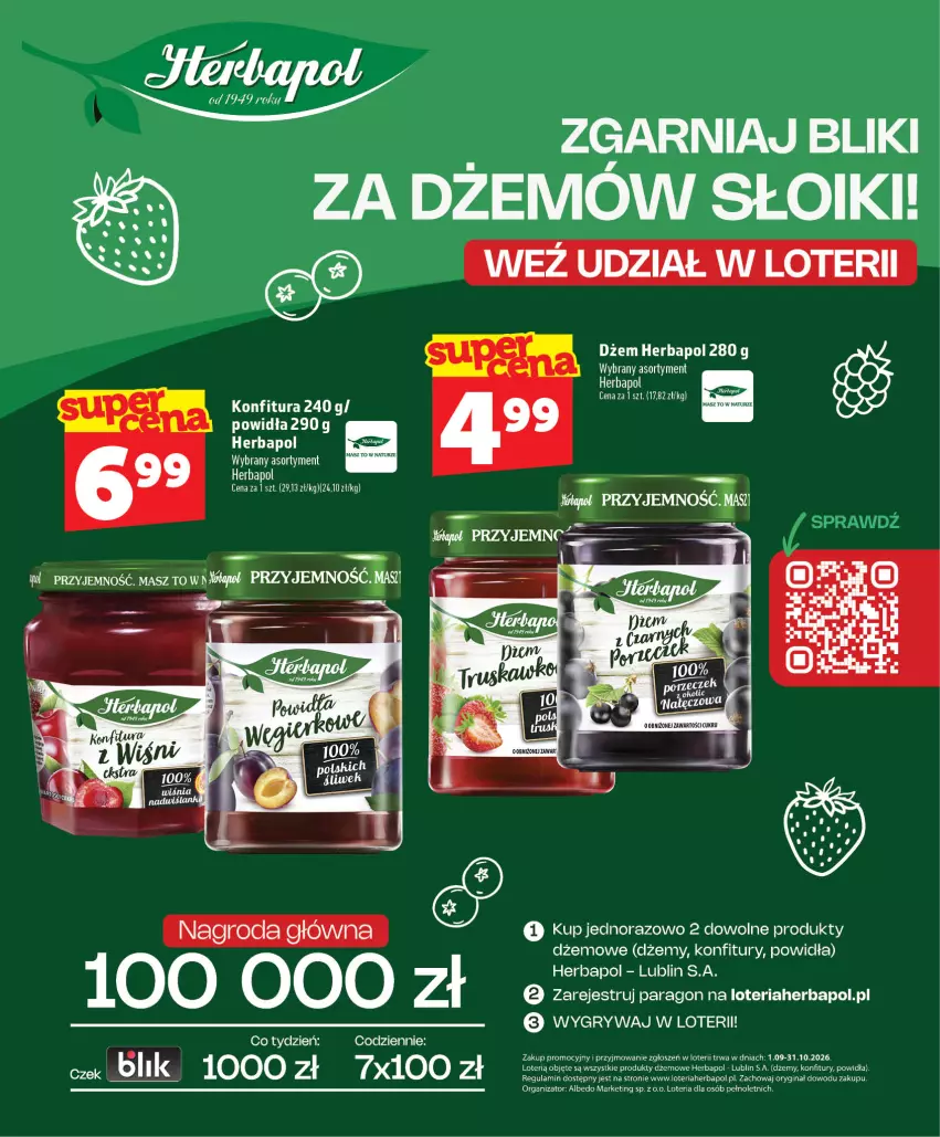 Gazetka promocyjna Topaz - Gazetka - ważna 01.10 do 07.10.2026 - strona 25 - produkty: Dżem, Gin, Gry, Herbapol, Konfitura