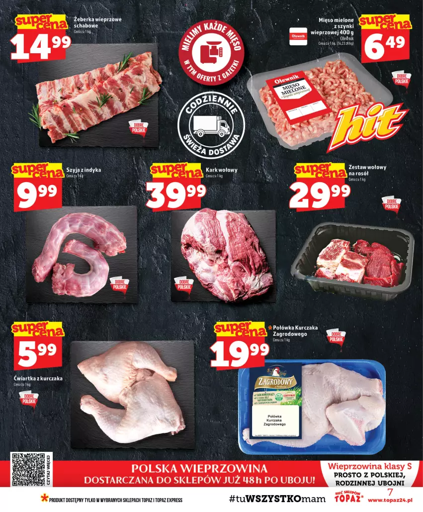 Gazetka promocyjna Topaz - Gazetka - ważna 01.10 do 07.10.2026 - strona 7 - produkty: Kurczak, Rosół, Top, Wieprzowina