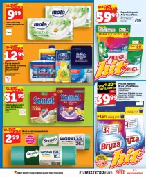 Gazetka promocyjna Topaz - Gazetka - Gazetka - ważna od 07.10 do 07.10.2026 - strona 43 - produkty: Top, Sól, Rum, Papier, Finish, Tablet, Worki na śmieci, Proszek do prania, Sito, Papier toaletowy, Somat, Mola, Worki na śmiec, Zmywarki, Bryza, Ariel, Kapsułki do prania, Tabletki do zmywarki, Fa