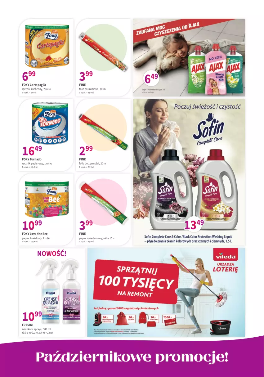 Gazetka promocyjna Drogerie Polskie - Gazetka - ważna 13.10 do 31.10.2023 - strona 7 - produkty: Danio, Folia aluminiowa, Foxy, Papier, Papier toaletowy, Ręcznik, Ręcznik kuchenny, Rolki