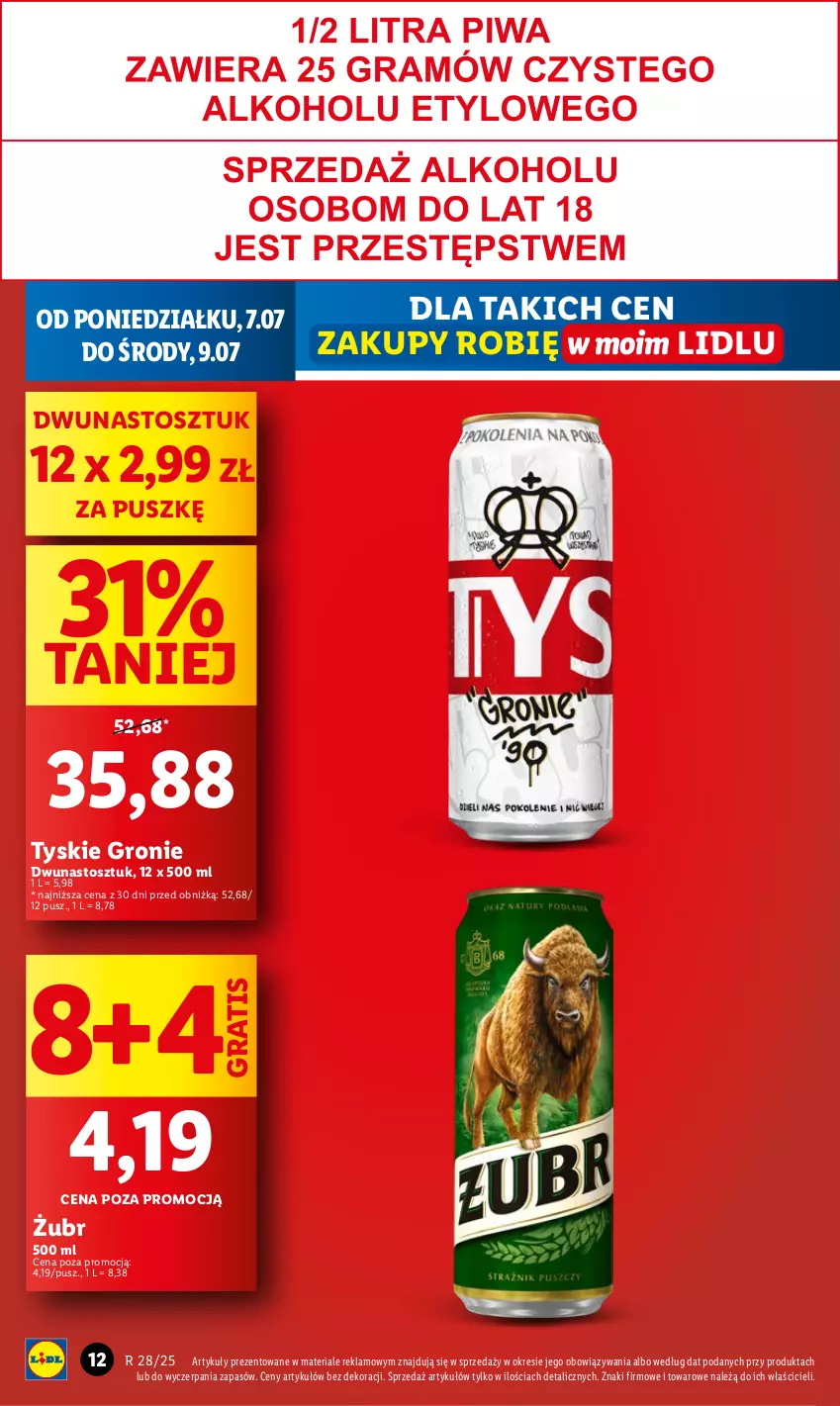 Gazetka promocyjna Lidl - GAZETKA - ważna 07.07 do 09.07.2025 - strona 10 - produkty: Gra, Tyskie