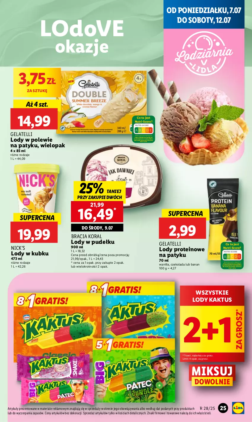 Gazetka promocyjna Lidl - GAZETKA - ważna 07.07 do 09.07.2025 - strona 29 - produkty: Czekolada, Dove, Kaktus, Lody, Wazon