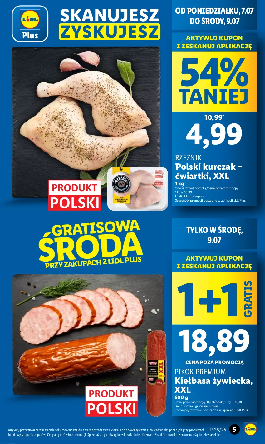 Gazetka promocyjna Lidl - GAZETKA - ważna 07.07 do 09.07.2025 - strona 3 - produkty: Gra, Kiełbasa, Kurczak, PIKOK