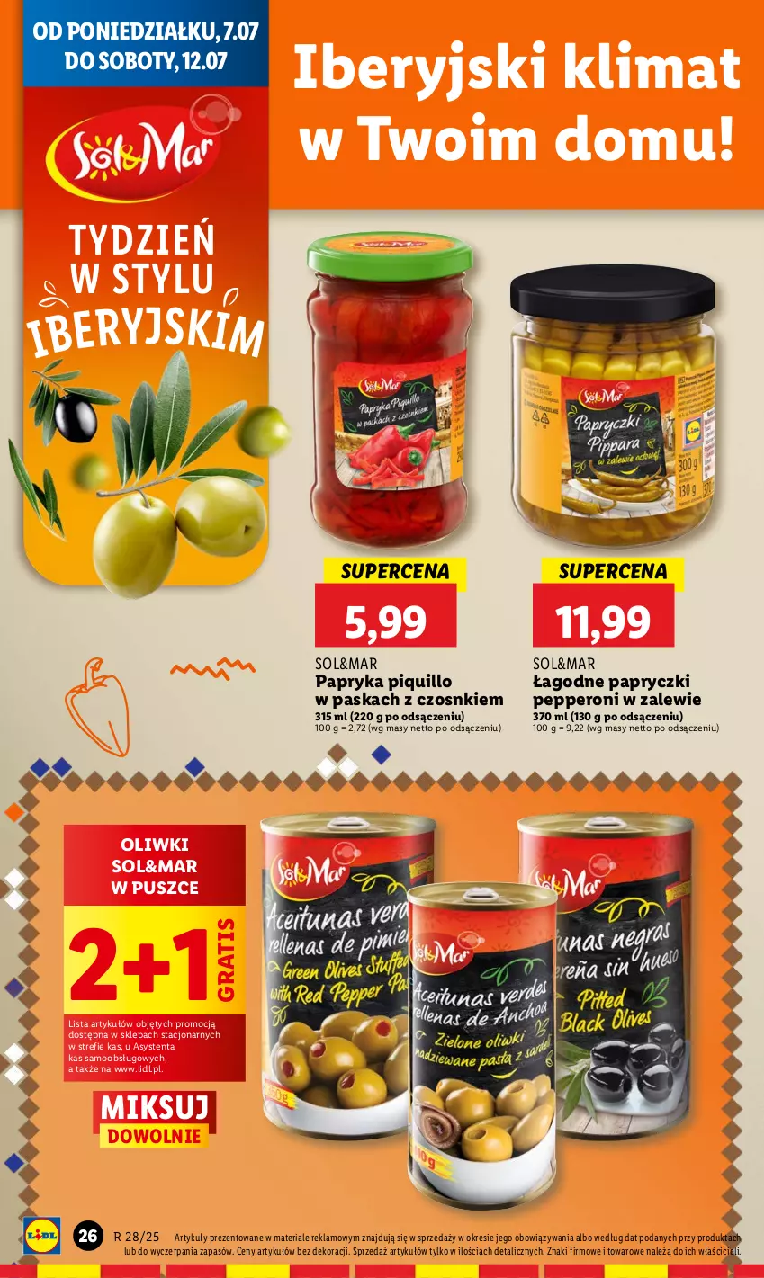 Gazetka promocyjna Lidl - GAZETKA - ważna 07.07 do 09.07.2025 - strona 32 - produkty: Gra, Oliwki, Papryka