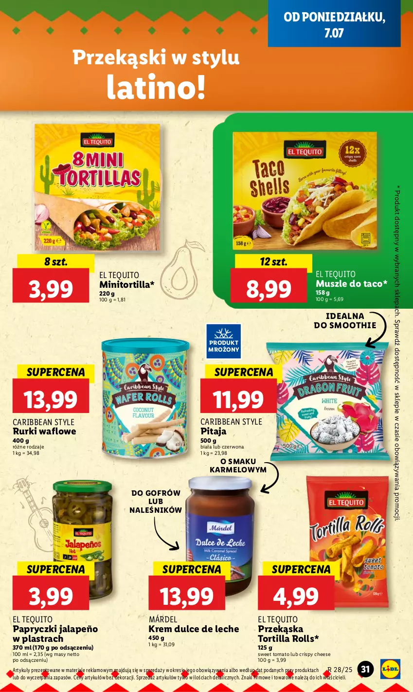 Gazetka promocyjna Lidl - GAZETKA - ważna 07.07 do 09.07.2025 - strona 37 - produkty: Mus, Rurki, Smoothie, Tortilla
