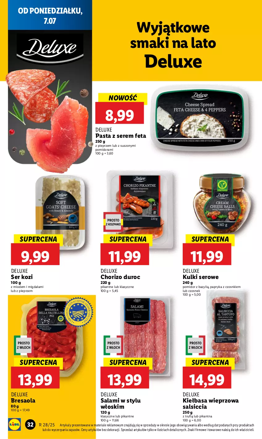 Gazetka promocyjna Lidl - GAZETKA - ważna 07.07 do 09.07.2025 - strona 38 - produkty: Bazyl, Bresaola, Czosnek, Feta, Kiełbasa, Papryka, Pieprz, Salami, Ser, Ser kozi