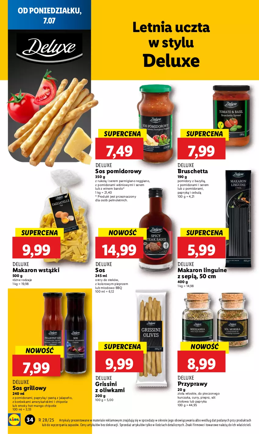 Gazetka promocyjna Lidl - GAZETKA - ważna 07.07 do 09.07.2025 - strona 40 - produkty: Bazyl, Borówka, Grill, Grissini, Kurczak, Makaron, Mango, Papryka, Piec, Pieprz, Pomidory, Przyprawy, Ser, Sól, Sos, Sos pomidorowy, Stek