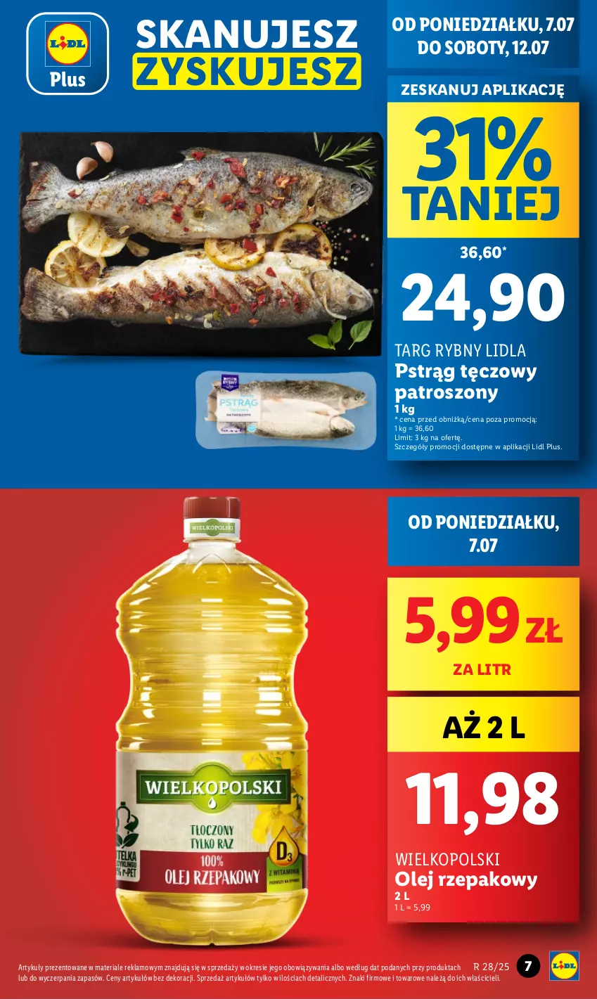 Gazetka promocyjna Lidl - GAZETKA - ważna 07.07 do 09.07.2025 - strona 5 - produkty: Olej, Olej rzepakowy, Pstrąg, Pstrąg tęczowy