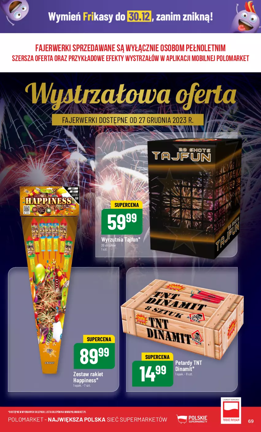 Gazetka promocyjna PoloMarket - Gazetka pomocyjna - ważna 20.12 do 23.12.2023 - strona 69 - produkty: Fa, Mobil, Petardy, Strzałów, Wyrzutnia