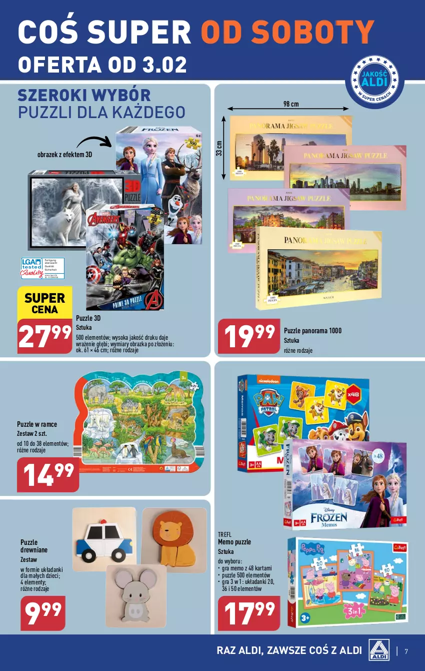 Gazetka promocyjna Aldi - Artykuły przemysłowe i tekstylia - ważna 29.01 do 03.02.2024 - strona 7 - produkty: Dzieci, Gra, Obraz, Puzzle, Rama, Sok