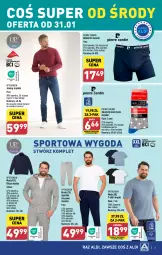 Gazetka promocyjna Aldi - Artykuły przemysłowe i tekstylia - Gazetka - ważna od 03.02 do 03.02.2024 - strona 3 - produkty: Ser, Por, Karp, T-shirt, Dres, Wełna, Sport, Moda, Pierre Cardin, Spodnie, Bluza, Spodnie dresowe, Bokserki, Fa