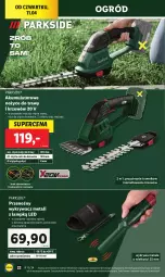 Gazetka promocyjna Lidl - GAZETKA - Gazetka - ważna od 13.04 do 13.04.2024 - strona 26 - produkty: Parkside, Noż, Nożyce, Walizka, Bateria, Pokrowiec, Ogród, Akumulator
