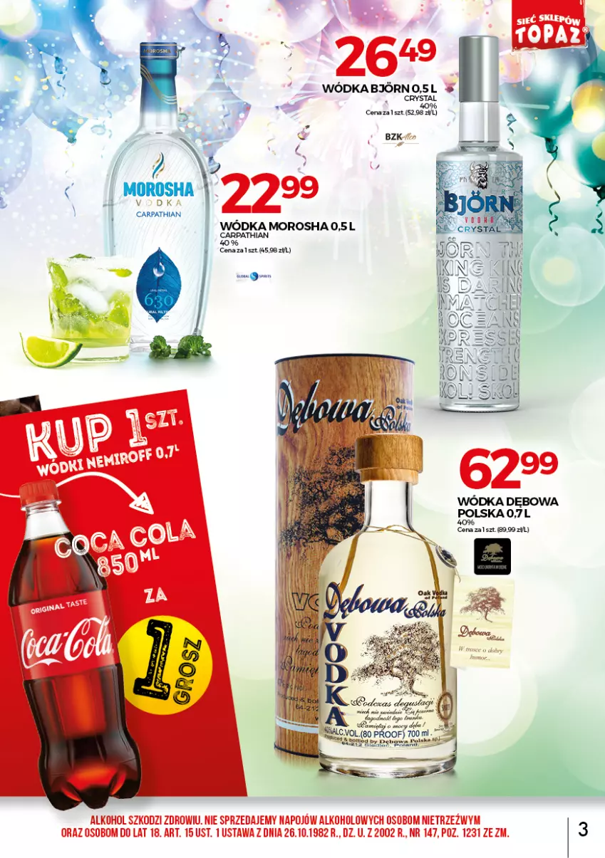 Gazetka promocyjna Topaz - Gazetka - ważna 01.01 do 31.01.2022 - strona 3 - produkty: HP, Wódka