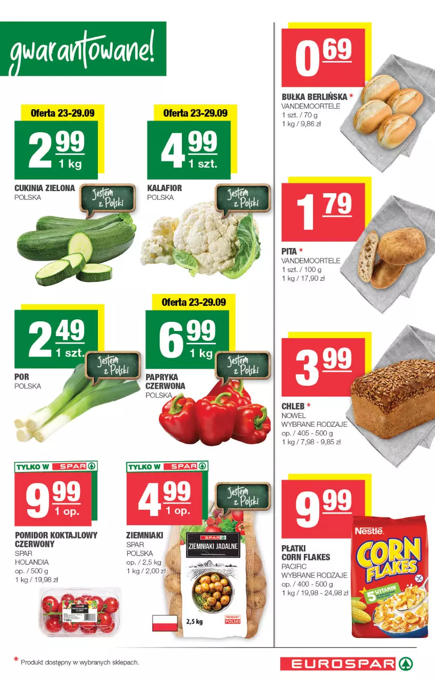 Gazetka promocyjna Spar - EuroSpar - ważna 23.09 do 04.10.2026 - strona 3 - produkty: Bułka, Chleb, Cif, Corn flakes, Kalafior, Papryka, Papryka czerwona, Ziemniaki