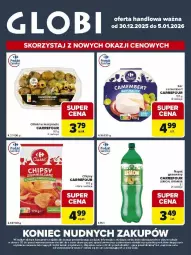 Gazetka promocyjna Carrefour - Gazetka Globi - Gazetka - ważna od 05.01 do 05.01.2026 - strona 2 - produkty: Oliwki, Chipsy, Camembert, Napój