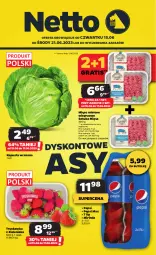 Gazetka promocyjna Netto - Artykuły spożywcze - Gazetka - ważna od 21.06 do 21.06.2023 - strona 1 - produkty: Mięso mielone, Gra, Pepsi max, Mirinda, Pepsi, Mięso