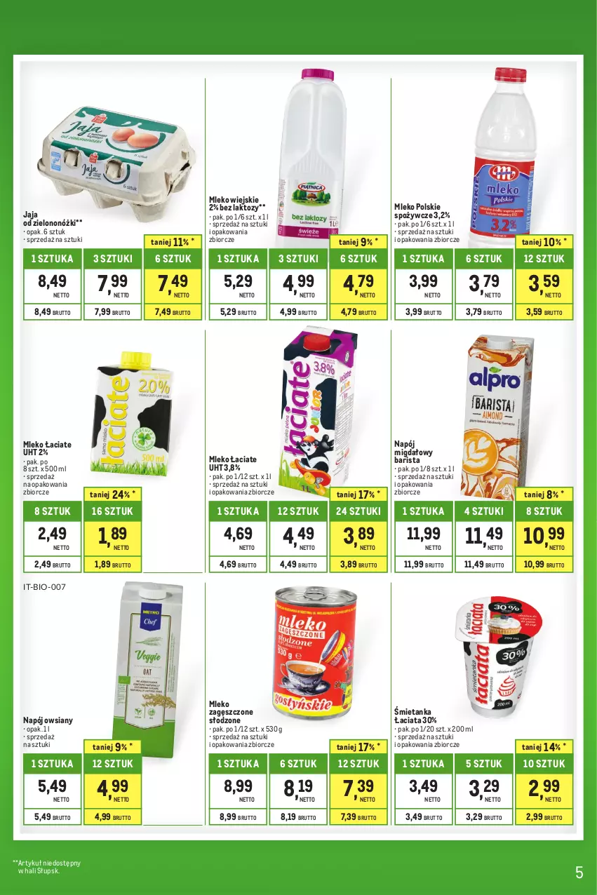 Gazetka promocyjna Makro - Kupujesz więcej płacisz mniej - oferta z alkoholem - ważna 01.07 do 31.07.2023 - strona 5 - produkty: Jaja, Mleko, Mleko zagęszczone, Napój