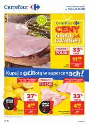 Gazetka promocyjna Carrefour - Gazetka Carrefour - Gazetka - ważna od 25.01 do 25.01.2021 - strona 1 - produkty: Kurczak, Cytryny, Podudzie z kurczaka