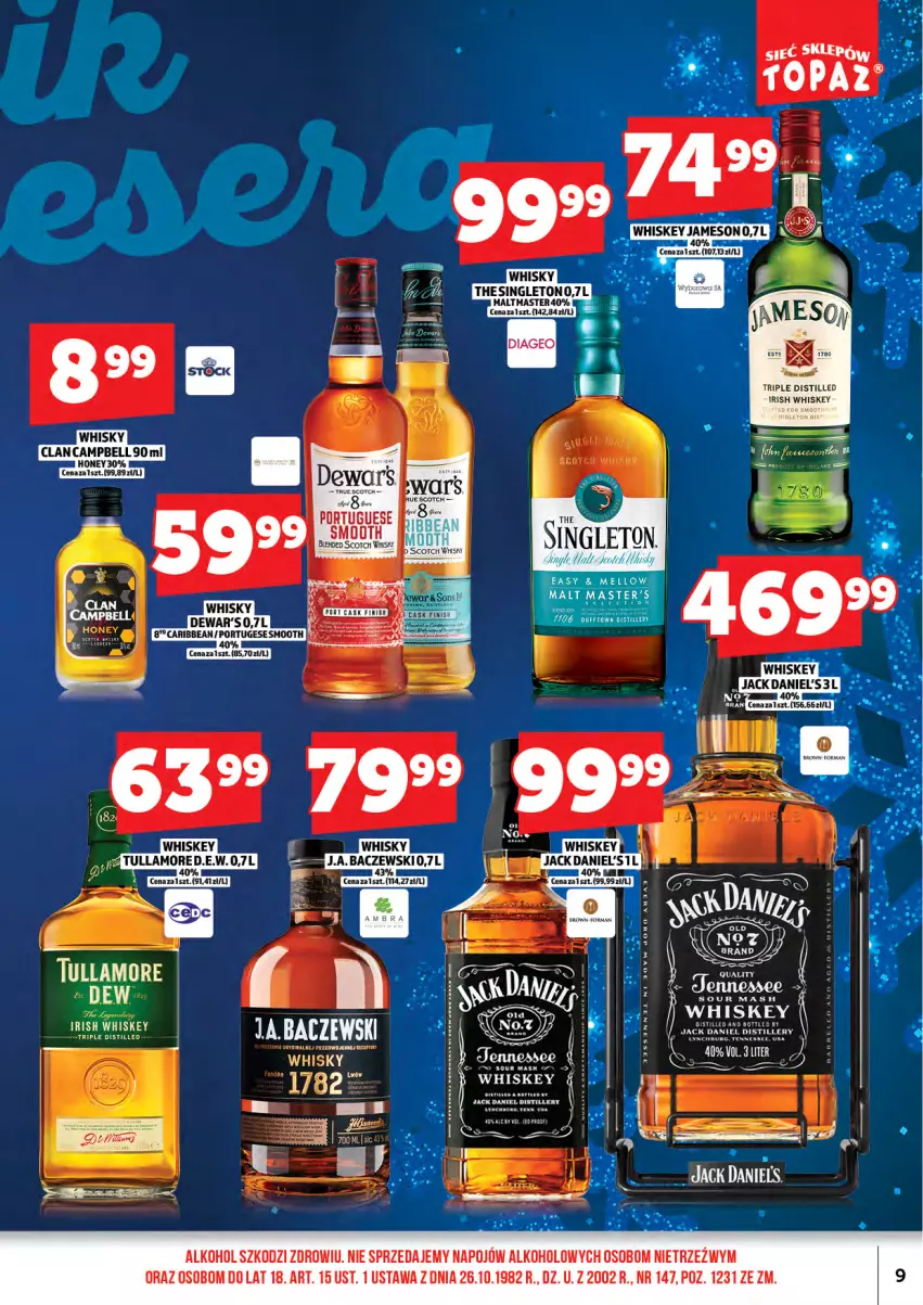 Gazetka promocyjna Topaz - Gazetka - ważna 01.12 do 14.12.2025 - strona 11 - produkty: Bell, Whiskey, Whisky