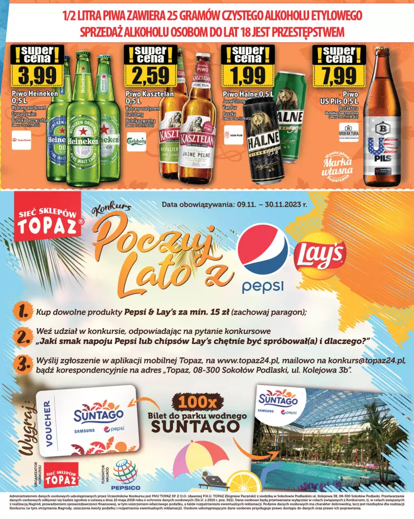 Gazetka promocyjna Topaz - Gazetka - ważna 09.11 do 15.11.2023 - strona 5 - produkty: Pepsi, Tago, Top