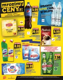 Gazetka promocyjna Topaz - Gazetka - Gazetka - ważna od 15.11 do 15.11.2023 - strona 4 - produkty: Piwa, Piwo, Domestos, Top, Por, Gra, Papier, Proszek do prania, Kawa mielona, Kawa, Papier toaletowy, Perła, Pepsi, Lipton, Płyn do wc, Bryza, Herbata, Napój, Fa