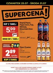 Gazetka promocyjna Delikatesy Centrum - Gazetka - ważna od 31.07 do 31.07.2024 - strona 39 - produkty: Piwa, Piwo, Piec, Gra, 7up, Mirinda, Pepsi, Napój