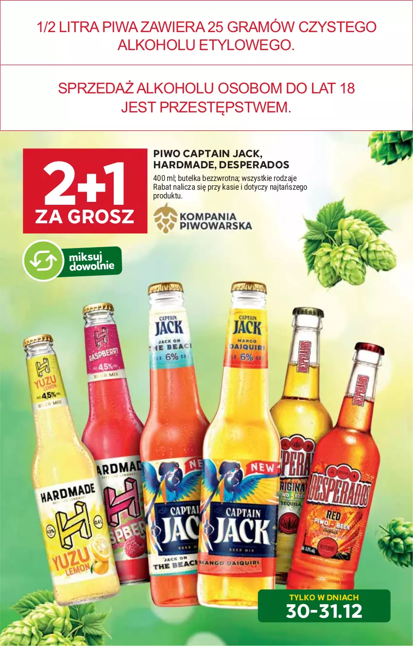 Gazetka promocyjna Stokrotka - Market Opole/Radom - ważna 28.12.2024 do 02.01.2025 - strona 17 - produkty: Captain Jack, Desperados, Gra, Piwa, Piwo