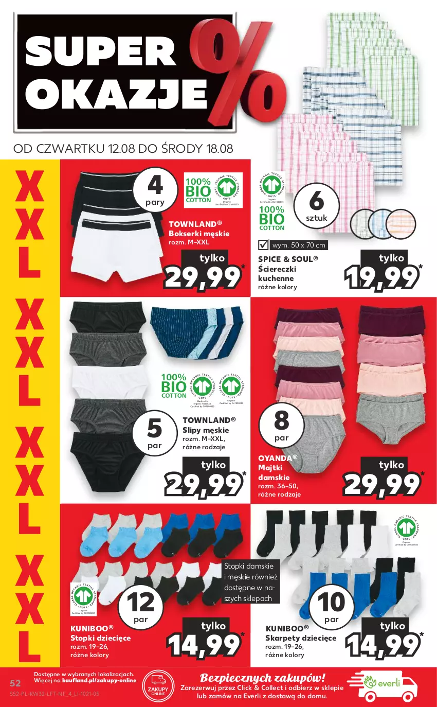 Gazetka promocyjna Kaufland - OFERTA TYGODNIA - ważna 12.08 do 18.08.2021 - strona 52 - produkty: Bokserki, Dzieci, Karp, Majtki, Piec, Ser, Slipy, Top