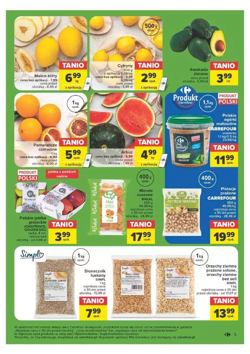 Gazetka promocyjna Carrefour - ważna 08.04 do 13.04.2024 - strona 14 - produkty: Arbuz, Cytryny, Melon, Pistacje, Pomarańcze