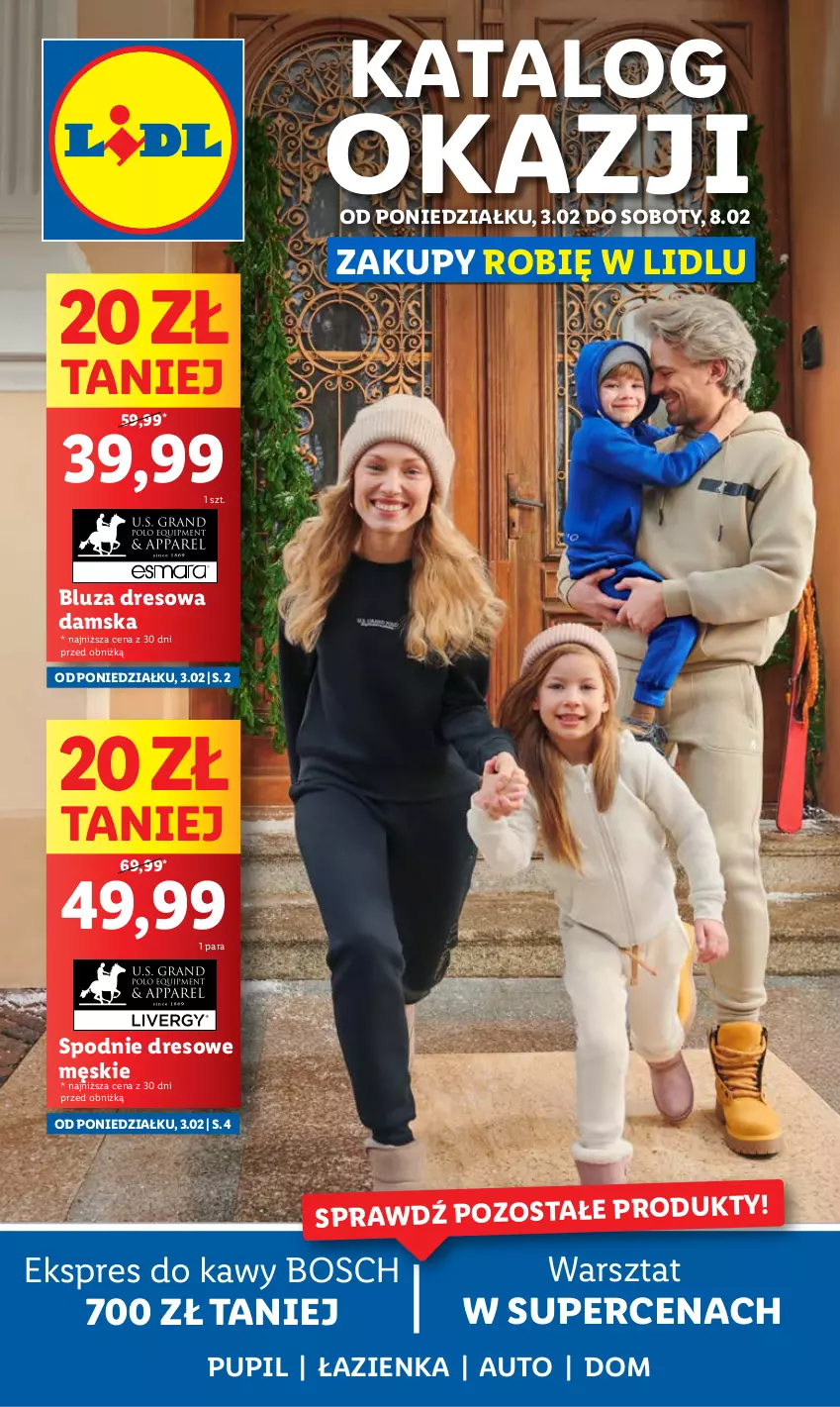 Gazetka promocyjna Lidl - GAZETKA - ważna 03.02 do 08.02.2025 - strona 1 - produkty: Bluza, Bluza dresowa, Bosch, Dres, Spodnie, Spodnie dresowe